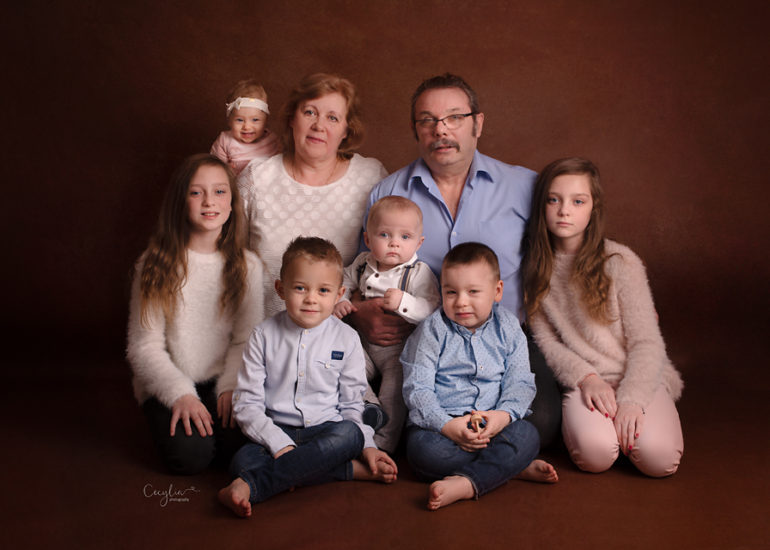 family portrait with grandparents