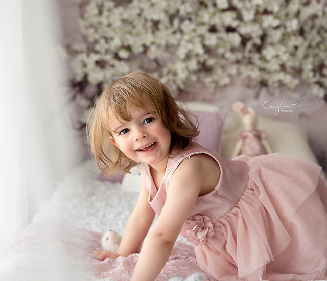 a baby girl on kids photo session