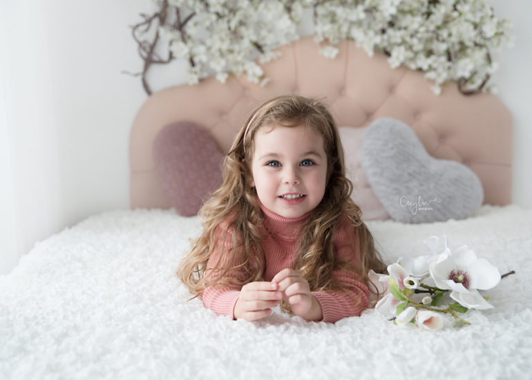 a kids photo session in studio