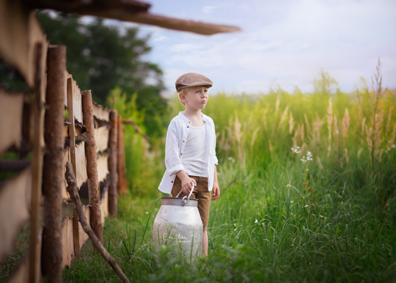 a boy looking at the sky
