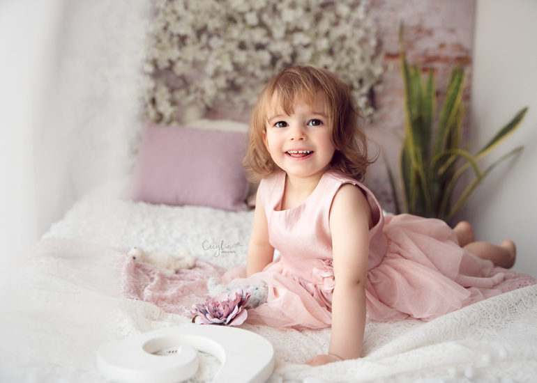 6 years old smiling to camera